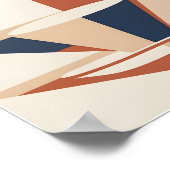 Abstrakte flache geometrische Darstellung eines Ka Poster (Ecke)