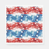 Abstrakte Flagge 4. Juli Napkin Serviette (Vorderseite)