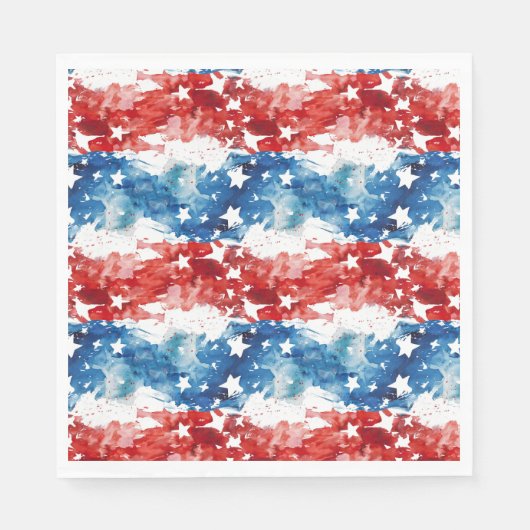 Abstrakte Flagge 4. Juli Napkin Serviette (Vorderseite)
