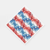 Abstrakte Flagge 4. Juli Napkin Serviette (Ecke)