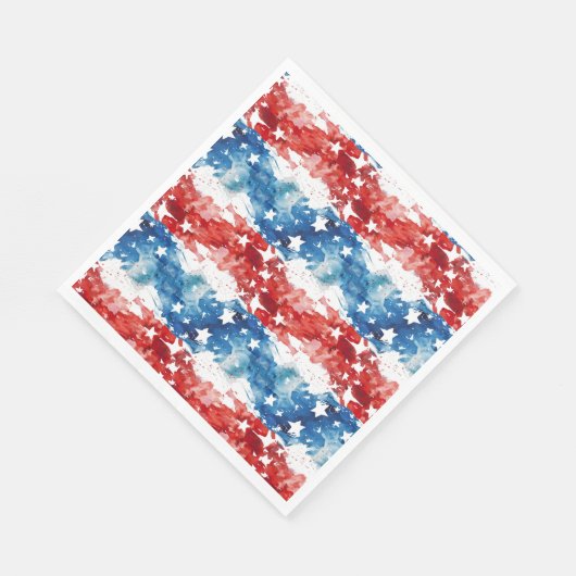 Abstrakte Flagge 4. Juli Napkin Serviette (Ecke)