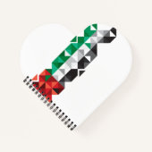 Abstrakte Flagge der Vereinigten Arabischen Emirat Notizblock (Vorderseite)