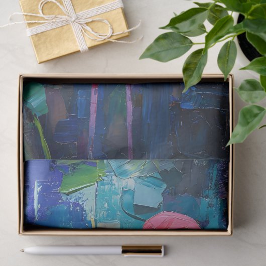 Abstrakte Flamingo-Malerei Dekoupage Seidenpapier (Geschenk)