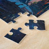 Abstrakte Flamingo-Malerei Puzzle (Seite)
