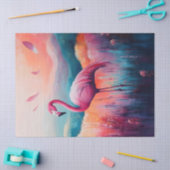 Abstrakte Flamingo-Ölmalerei Dekoupage Seidenpapier (Basteln)