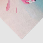 Abstrakte Flamingo-Ölmalerei Dekoupage Seidenpapier (Detail)