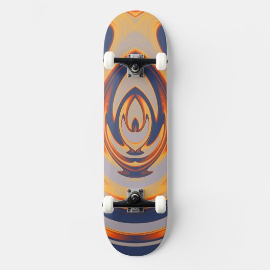 Abstrakte Flamme 21 Skateboard (Vorderseite)