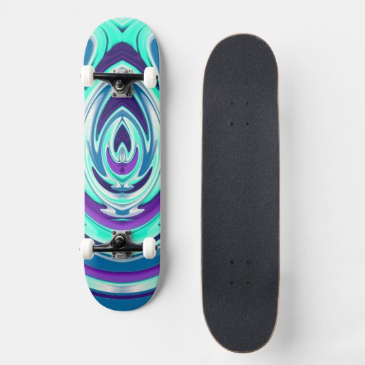 Abstrakte Flamme 30 Skateboard (Vorderseite)