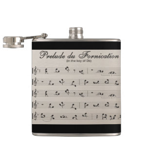 Abstrakte Flasche eingewickelt im Vinyl Flachmann