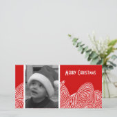 Abstrakte Flasche Feiertagskarte (Stehend Vorderseite)