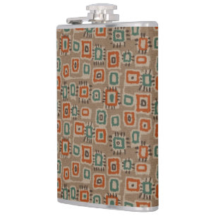Abstrakte Flask alte Stoffapplikationen Flachmann