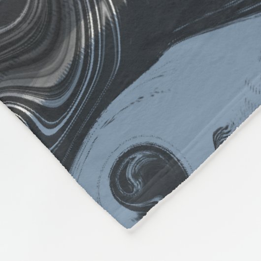 Abstrakte Fleece Blanket in dunklen Tönen (Ecke)
