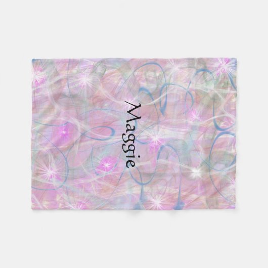 Abstrakte Fleece Blankon in Rosa (Vorderseite (Horizontal))
