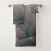 Abstrakte Fliegende Partikel | Geometrische Formen Badhandtuch Set (Insitu)