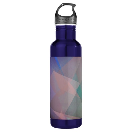 Abstrakte Fliegende Partikel | Geometrische Formen Edelstahlflasche (Vorderseite)