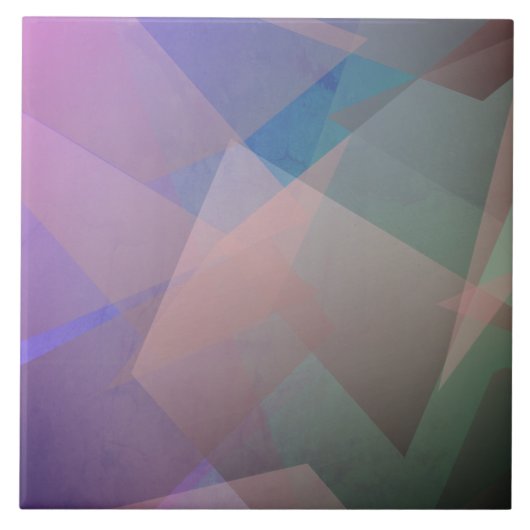 Abstrakte Fliegende Partikel | Geometrische Formen Fliese (Vorderseite)