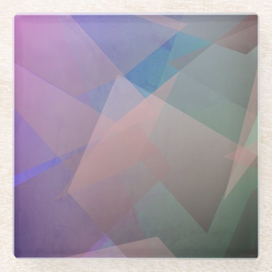 Abstrakte Fliegende Partikel | Geometrische Formen Glasuntersetzer (Vorderseite)