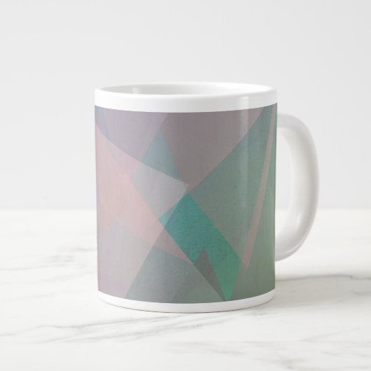 Abstrakte Fliegende Partikel | Geometrische Formen Jumbo-Tasse (Vorderseite Rechts)