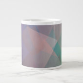 Abstrakte Fliegende Partikel | Geometrische Formen Jumbo-Tasse (Vorderseite)