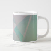 Abstrakte Fliegende Partikel | Geometrische Formen Jumbo-Tasse (Rechts)