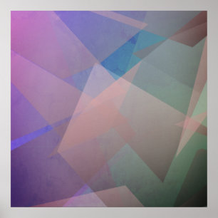 Abstrakte Fliegende Partikel   Geometrische Formen Poster