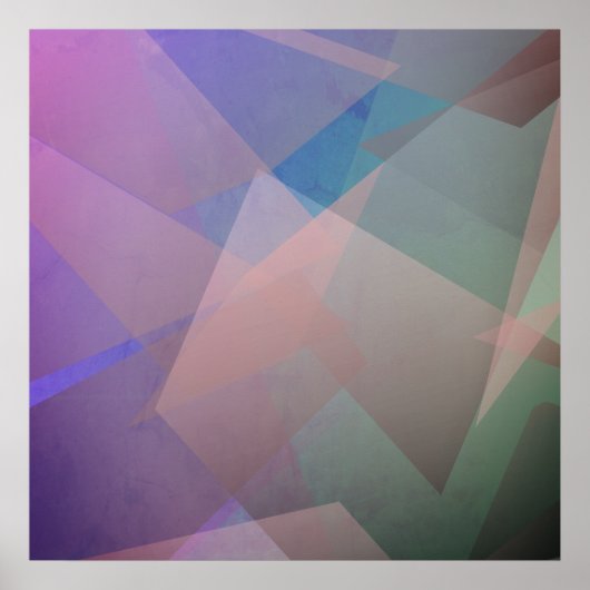 Abstrakte Fliegende Partikel | Geometrische Formen Poster (Vorne)