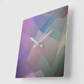 Abstrakte Fliegende Partikel | Geometrische Formen Quadratische Wanduhr (Winkel)
