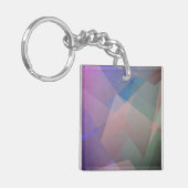 Abstrakte Fliegende Partikel | Geometrische Formen Schlüsselanhänger (Vorderseite links)