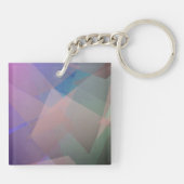 Abstrakte Fliegende Partikel | Geometrische Formen Schlüsselanhänger (Rückseite)