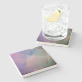 Abstrakte Fliegende Partikel | Geometrische Formen Steinuntersetzer (Seitenansicht)