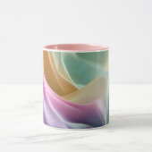 Abstrakte fließende Pastell-Stofftextur Tasse (Zentrum)