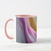 Abstrakte fließende Pastell-Stofftextur Tasse (Links)
