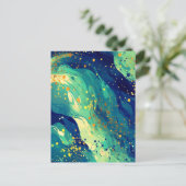 Abstrakte Fließformen Postkarte (Stehend Vorderseite)