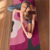 Abstrakte Fließformen Rosa Blütenmatte Yogamatte