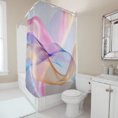 Abstrakte Fließmenge an Pastell Duschvorhang (Beispiel)