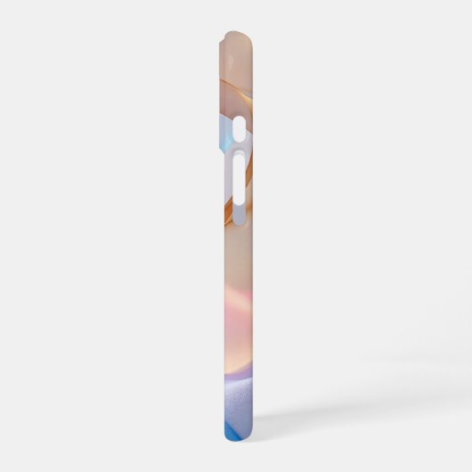 Abstrakte Fließmenge an Pastell iPhone 16 Hülle (Linke Seite)