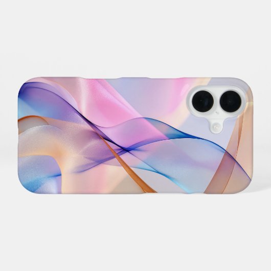 Abstrakte Fließmenge an Pastell iPhone 16 Hülle (Rückseite (Horizontal))