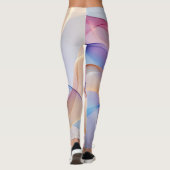 Abstrakte Fließmenge an Pastell Leggings (Rückseite)