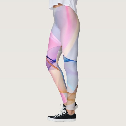 Abstrakte Fließmenge an Pastell Leggings (Links)