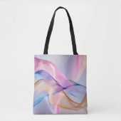 Abstrakte Fließmenge an Pastell Tasche (Vorderseite)