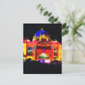 Abstrakte Flinders Street Station Postkarte (Stehend Vorderseite)