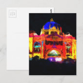 Abstrakte Flinders Street Station Postkarte (Vorne/Hinten)