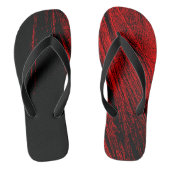 Abstrakte Flip Flops von Red Black Horse Mane Badesandalen (Fußbett)