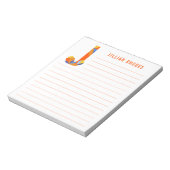 Abstrakte Flora Alphabet Linde Notizblock (Rotiert)