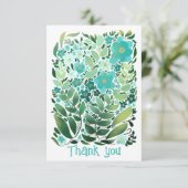 Abstrakte Flora Flora Dankeschön-Karte Dankeskarte (Stehend Vorderseite)