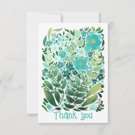Abstrakte Flora Flora Dankeschön-Karte Dankeskarte
