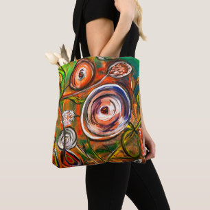 Abstrakte Flora Tasche
