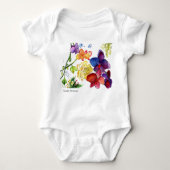 Abstrakte floral Baby Bodysuit Baby Strampler (Vorderseite)