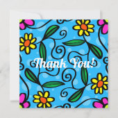 Abstrakte floral Dankeschön Karte (Vorderseite)