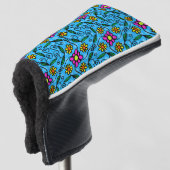 Abstrakte Floral Golf Head Cover Headcover (3/4 Vorderseite)